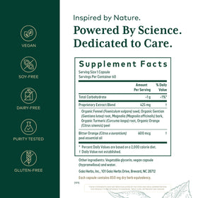Zoom sur les phyto-capsules liquides Gaia Herbs PRO MMC Restore