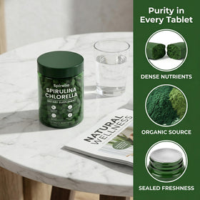 Zoom sur les tablettes de spiruline et chlorelle Bruiseweed