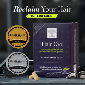 Zoom sur les tablettes Hair GRO de NEW NORDIC, format 2-tablettes