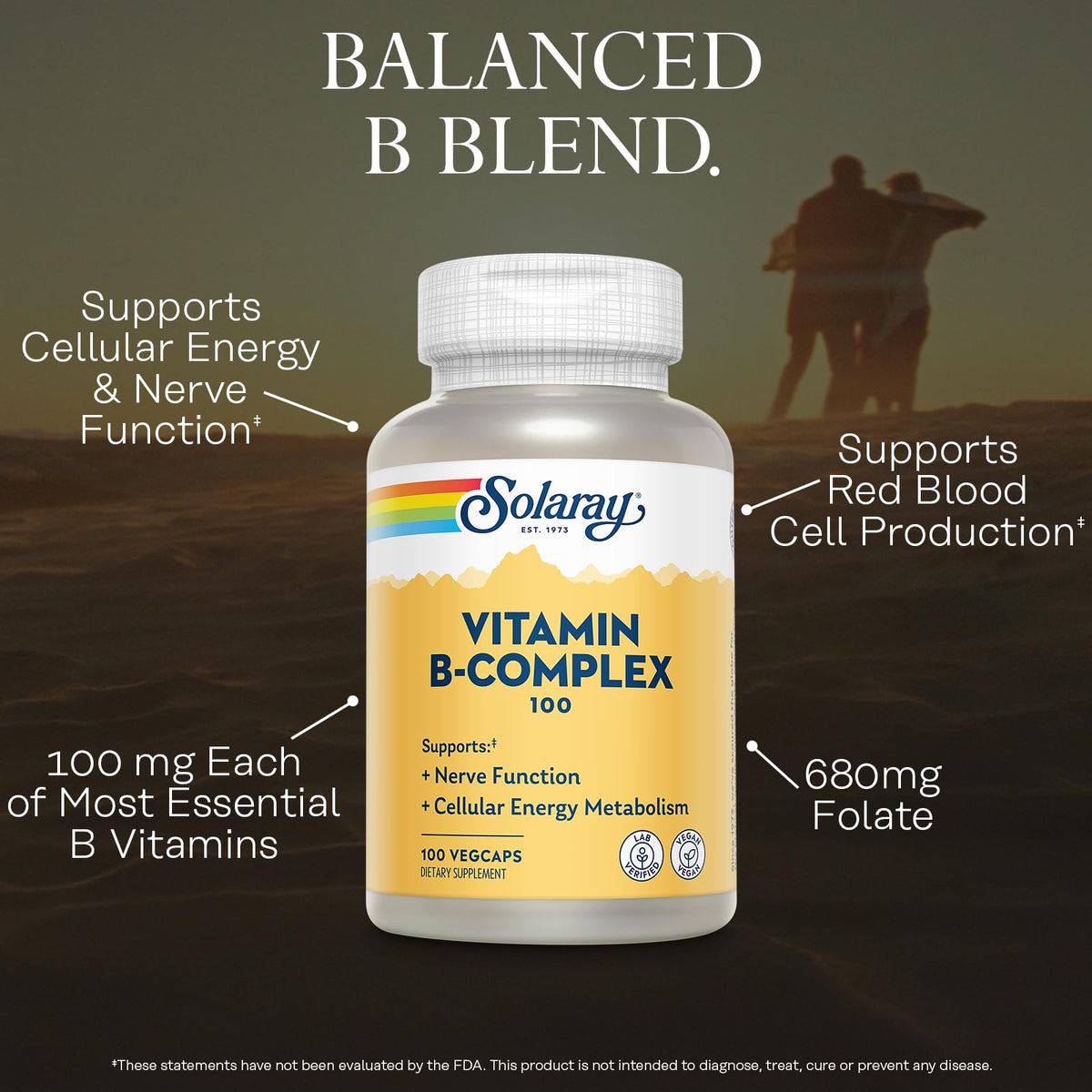 Zoom sur les VegCaps du Complexe de Vitamines B de SOLARAY