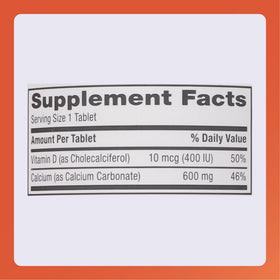 Zoom sur un comprimé de Calcium MAJOR 600 mg