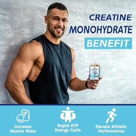 Zoom sur un gummy de créatine monohydrate MaxHemp