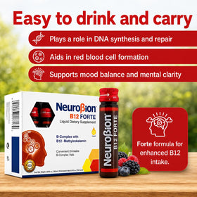 Zoom sur une ampoule de Neurobion ouverte