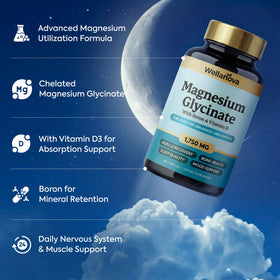 Zoom sur une capsule de Glycinate de Magnésium Wellanova