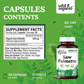 Zoom sur une capsule de Saw Palmetto Wild & Organic