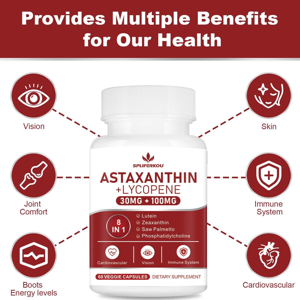 Zoom sur une capsule de Spliferkou Astaxanthine
