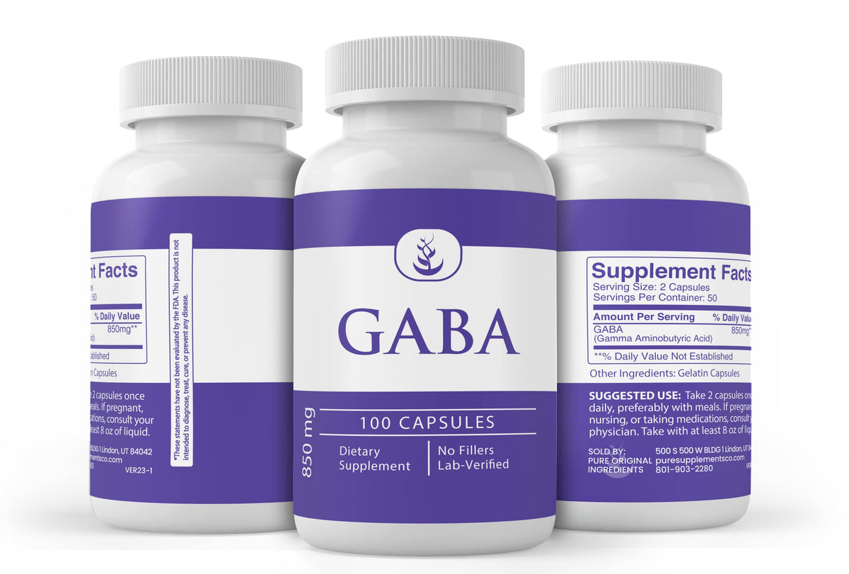 Zoom sur une capsule GABA PURE ORIGINAL INGREDIENTS