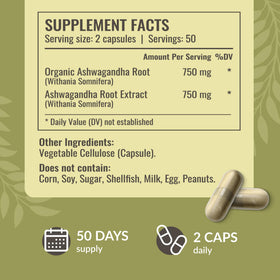Zoom sur une capsule HERBAMAMA Ashwagandha