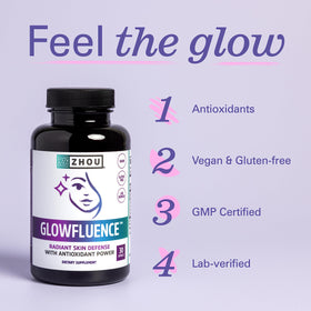 Zoom sur une capsule ZHOU Glowfluence - Acide Hyaluronique