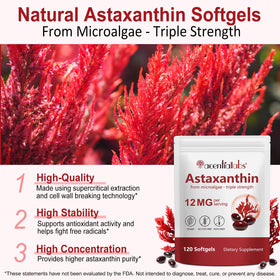 Zoom sur une gélule d'Astaxanthin 12mg de shwdppmy