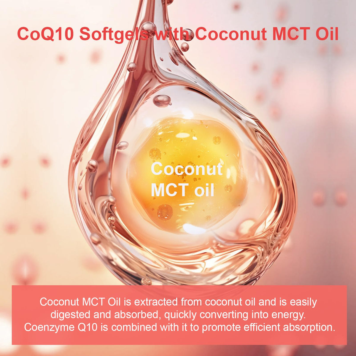 Zoom sur une gélule molle de Novafun CoQ10 400mg