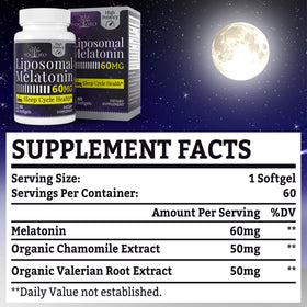 Zoom sur une gélule softgel de Fogoro Melatonine 60mg