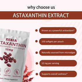 Zoom sur une gélule souple Zeria Astaxanthin