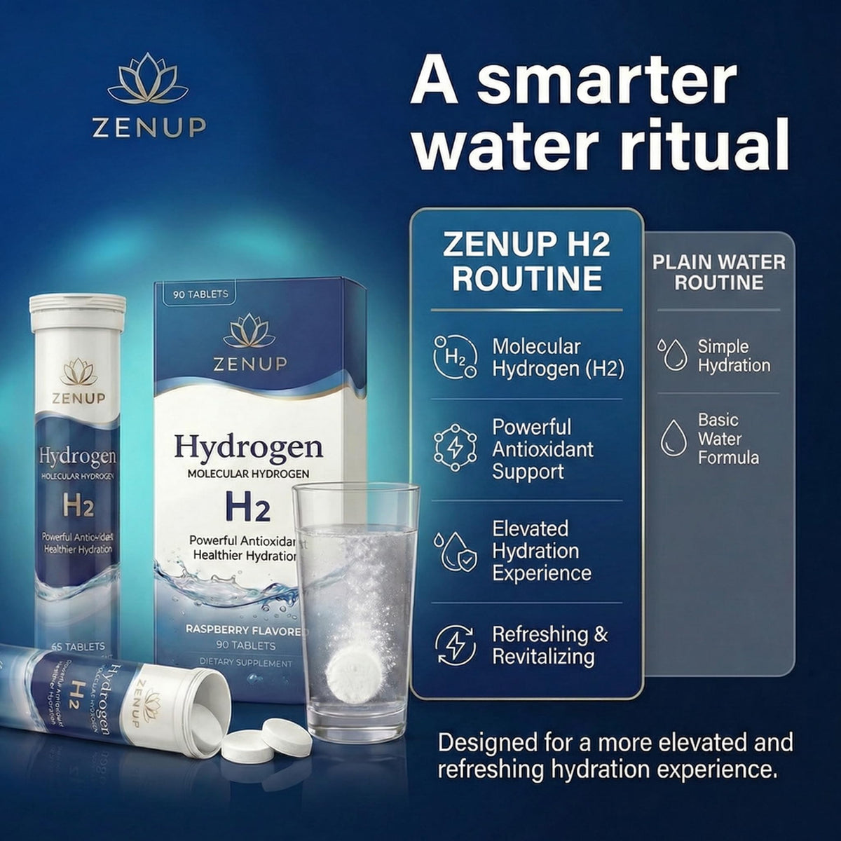 Zoom sur une tablette d'hydrogène ZenUP