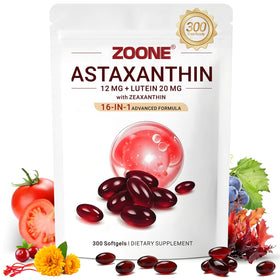 Zoone Astaxanthine 12mg 300 gélules vue de face