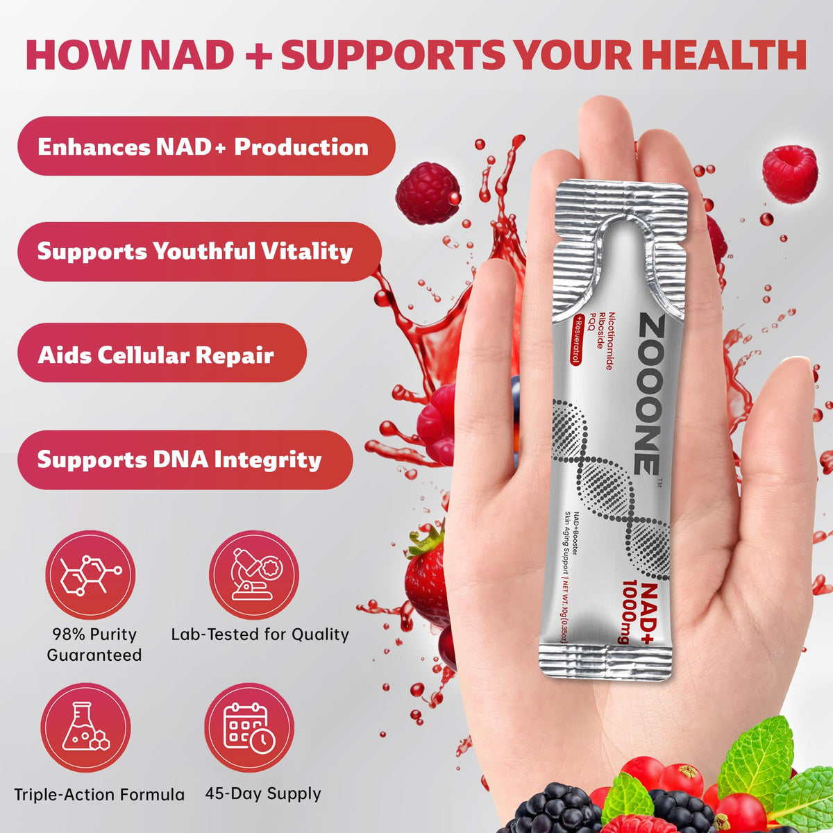 zooone complément NAD+ 30pcs capsules liquides