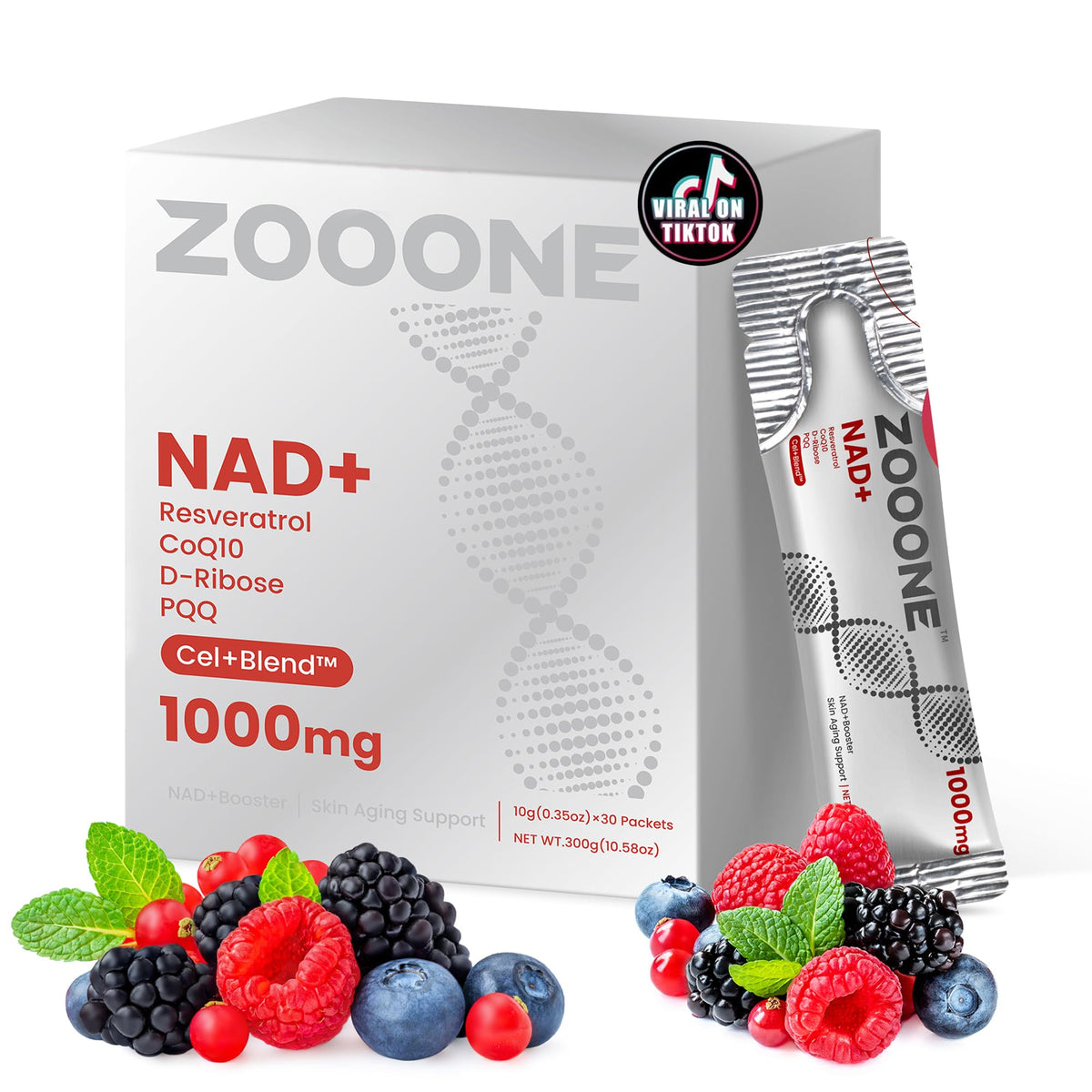zooone complément NAD+ 30pcs devant de l'emballage