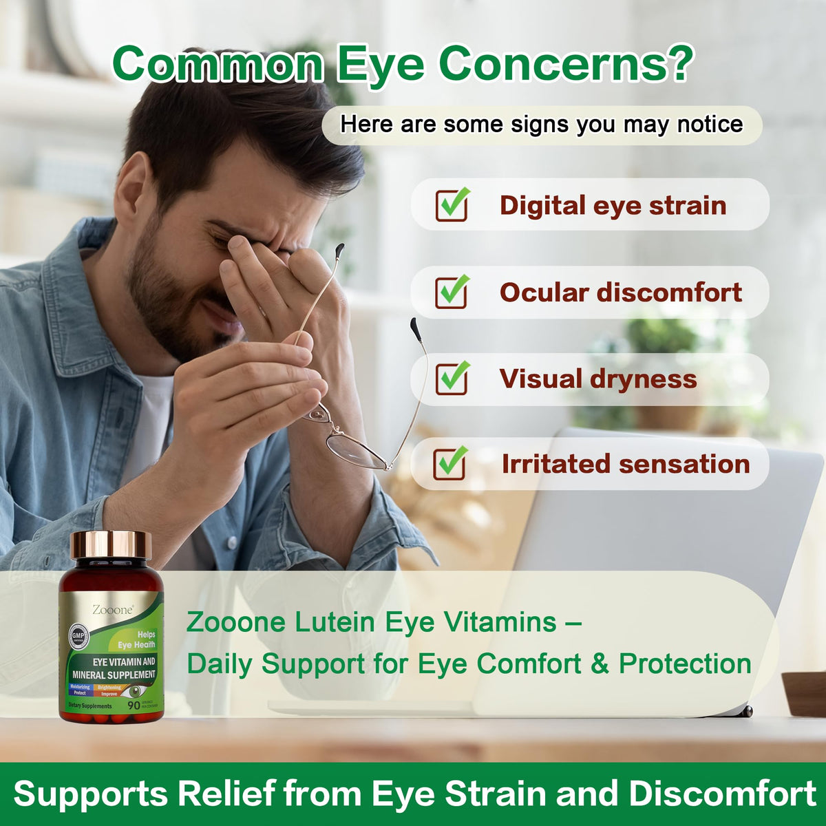 zooone Compléments Alimentaires Luteine et Zeaxanthine 90 capsules vue arrière