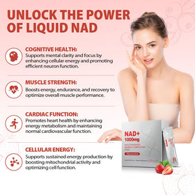 ZOROAHER Complément Liquide NAD+ 1000mg avec accessoires de santé