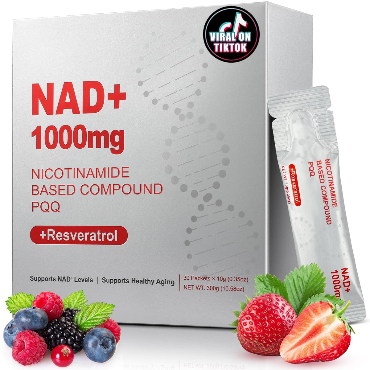 ZOROAHER Complément Liquide NAD+ 1000mg flacon avant