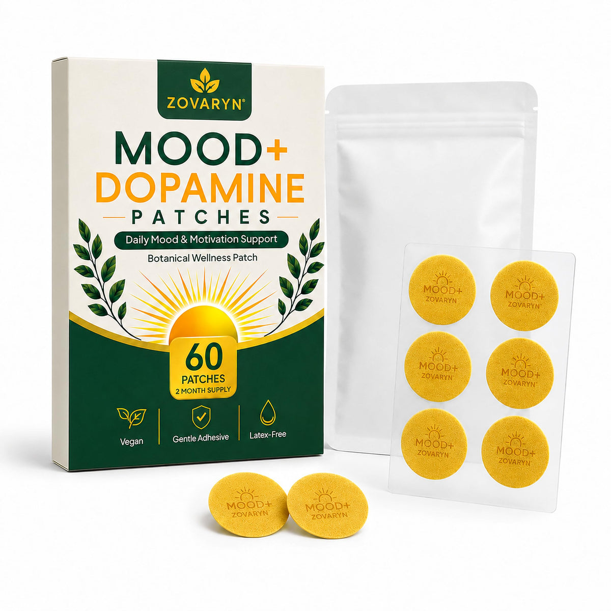 Zovaryn Patchs Dopamine Mood+ 60 Patches vue de face