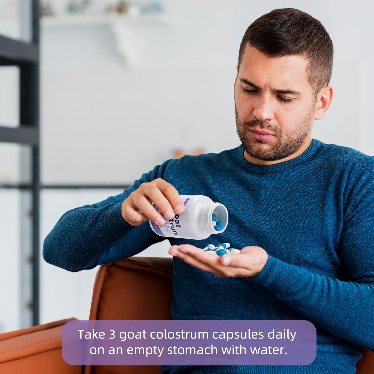 ZOXY Capsules de Colostrum de Chèvre - Capsules sur un fond neutre