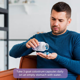 ZOXY Capsules de Colostrum de Chèvre - Capsules sur un fond neutre