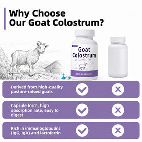 ZOXY Capsules de Colostrum de Chèvre - Étiquette du produit