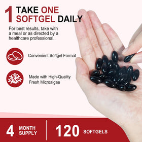 ZROGJBMK gélules d'astaxanthine avec des ingrédients naturels en arrière-plan