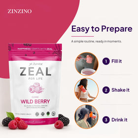 Zurvita Zeal for Life Classic Wild Berry dans la main