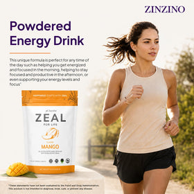 Zurvita Zeal for Life mélange nutritionnel mangue 420 g, présentation sur une table