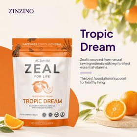Zurvita Zeal for Life Tropic Dream 420 g en poudre dans un verre