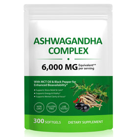 ZUZOKKAHA Extrait d'Ashwagandha gélules molles 300 unités vue de face