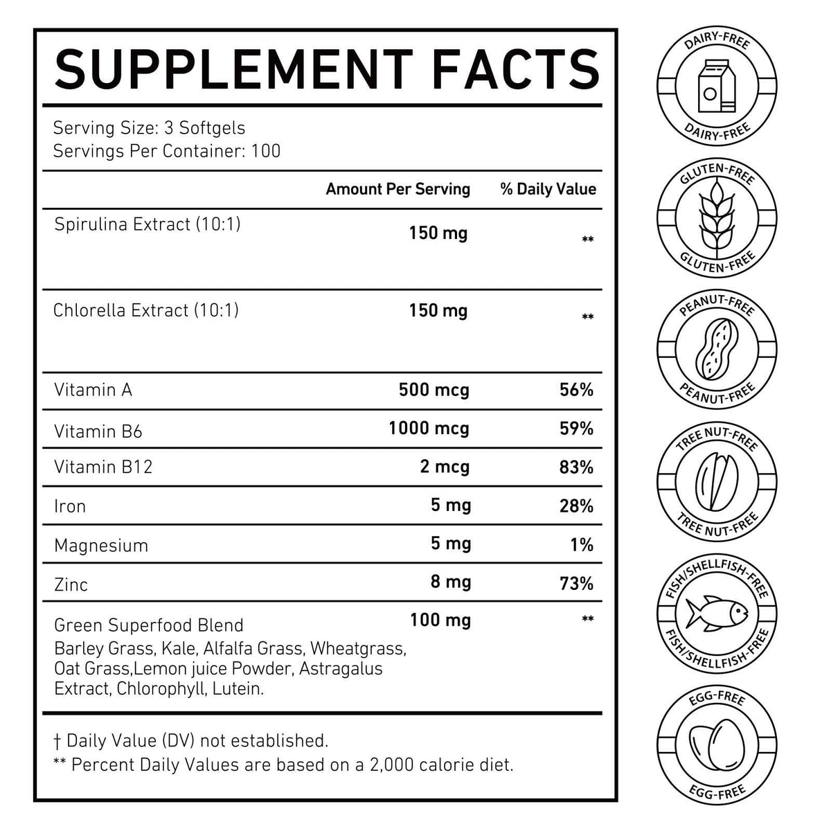 ZUZOKKAHA Spiruline & Chlorelle Softgels 17-in-1 en lifestyle