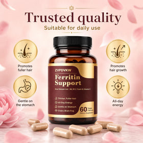 ZVPDVKW Complément Alimentaire Fer Femme 60 Capsules vue arrière