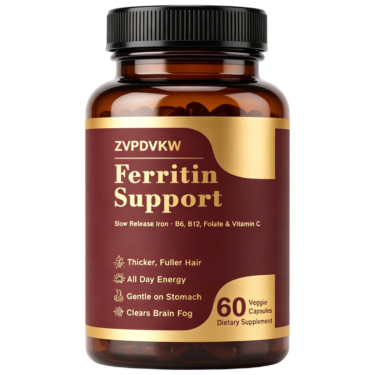 ZVPDVKW Complément Alimentaire Fer Femme 60 Capsules vue avant