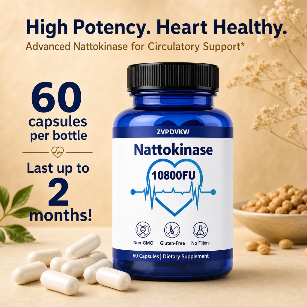 ZVPDVKW Nattokinase 10800 FU bouteille sur fond neutre