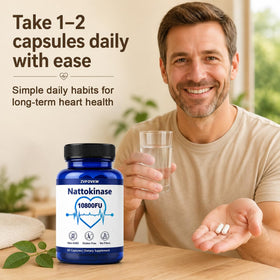 ZVPDVKW Nattokinase 10800 FU capsules avec ingrédients sur table