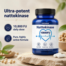 ZVPDVKW Nattokinase 10800 FU capsules végétales en bouteille