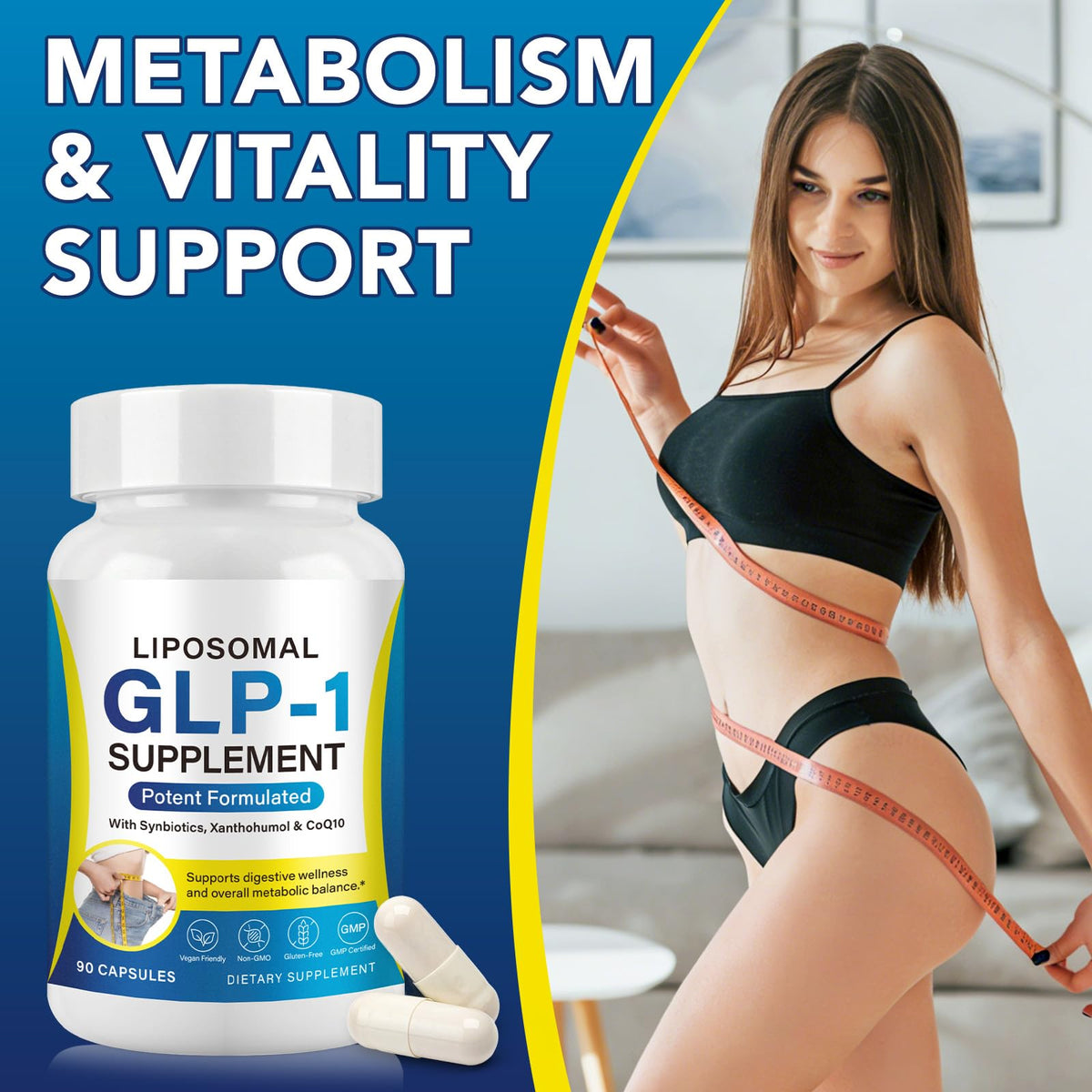 ZXXBEST Complément Alimentaire GLP-1 90 Capsules vue arrière