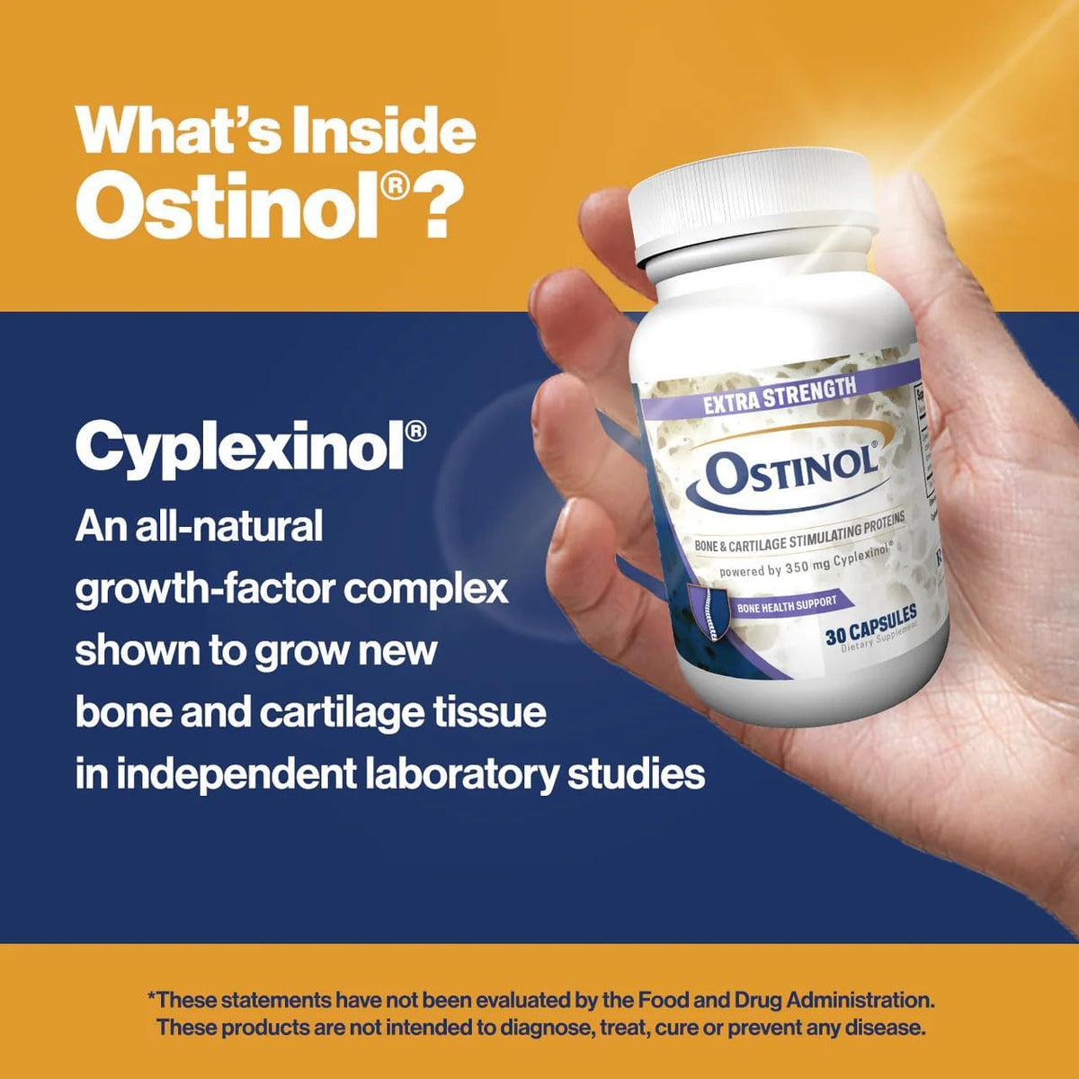 ZYCAL Ostinol 350mg boîte avec capsules sur un fond blanc