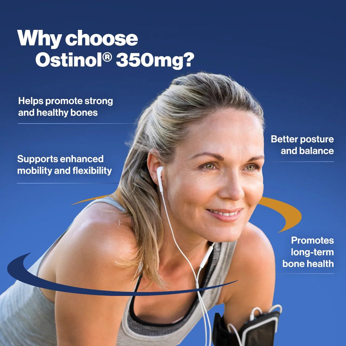 ZYCAL Ostinol 350mg capsules avec un verre d'eau