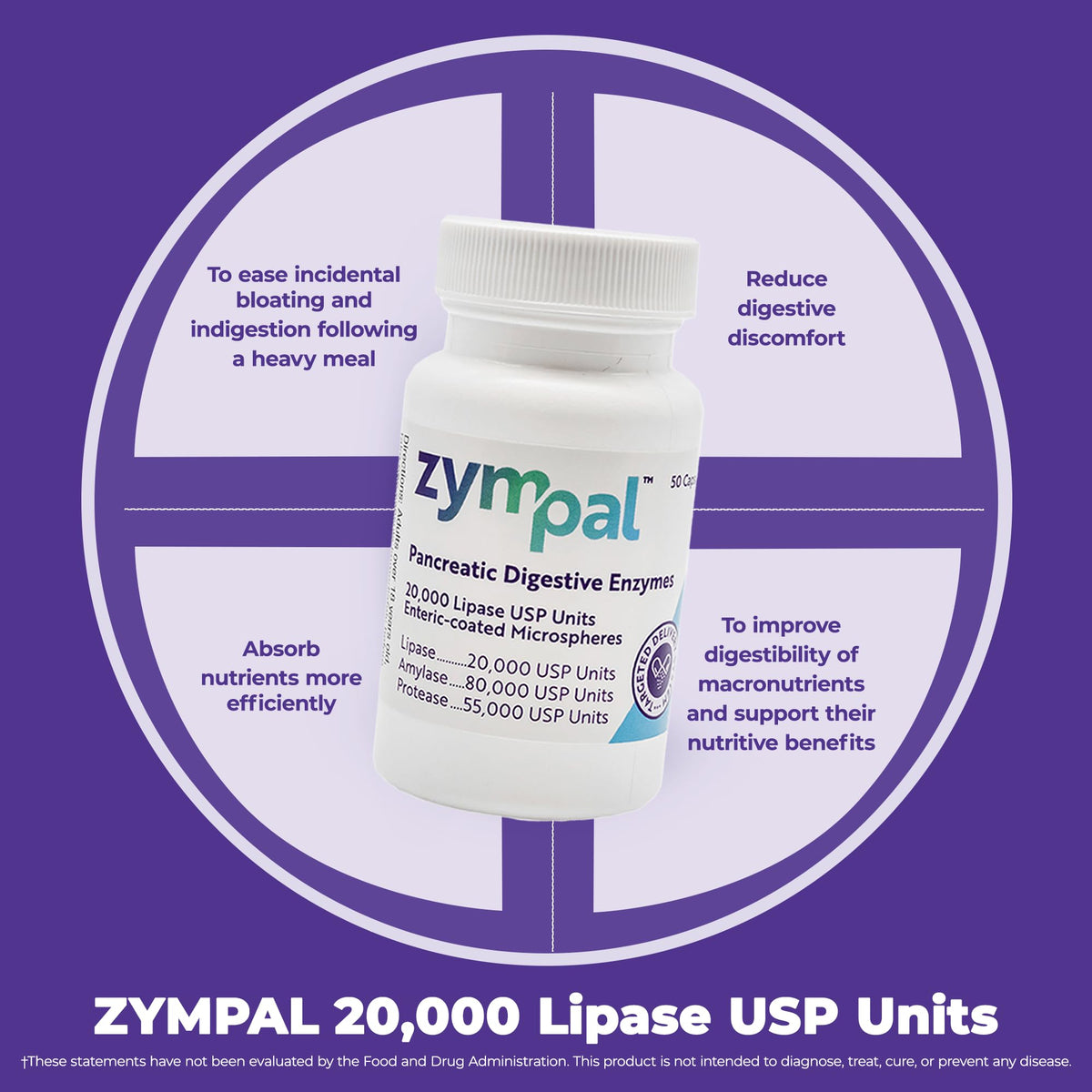 ZYMPAL Complément Alimentaire Multi-Enzymes capsules
