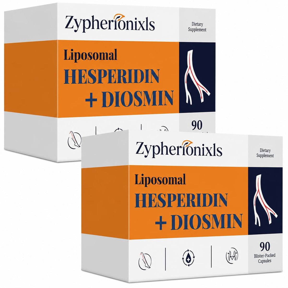 Zypherionixls Diosmine Hespéridine 1000mg capsules vue de face