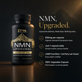 ZYVA Liposomal NMN 500mg packaging side view