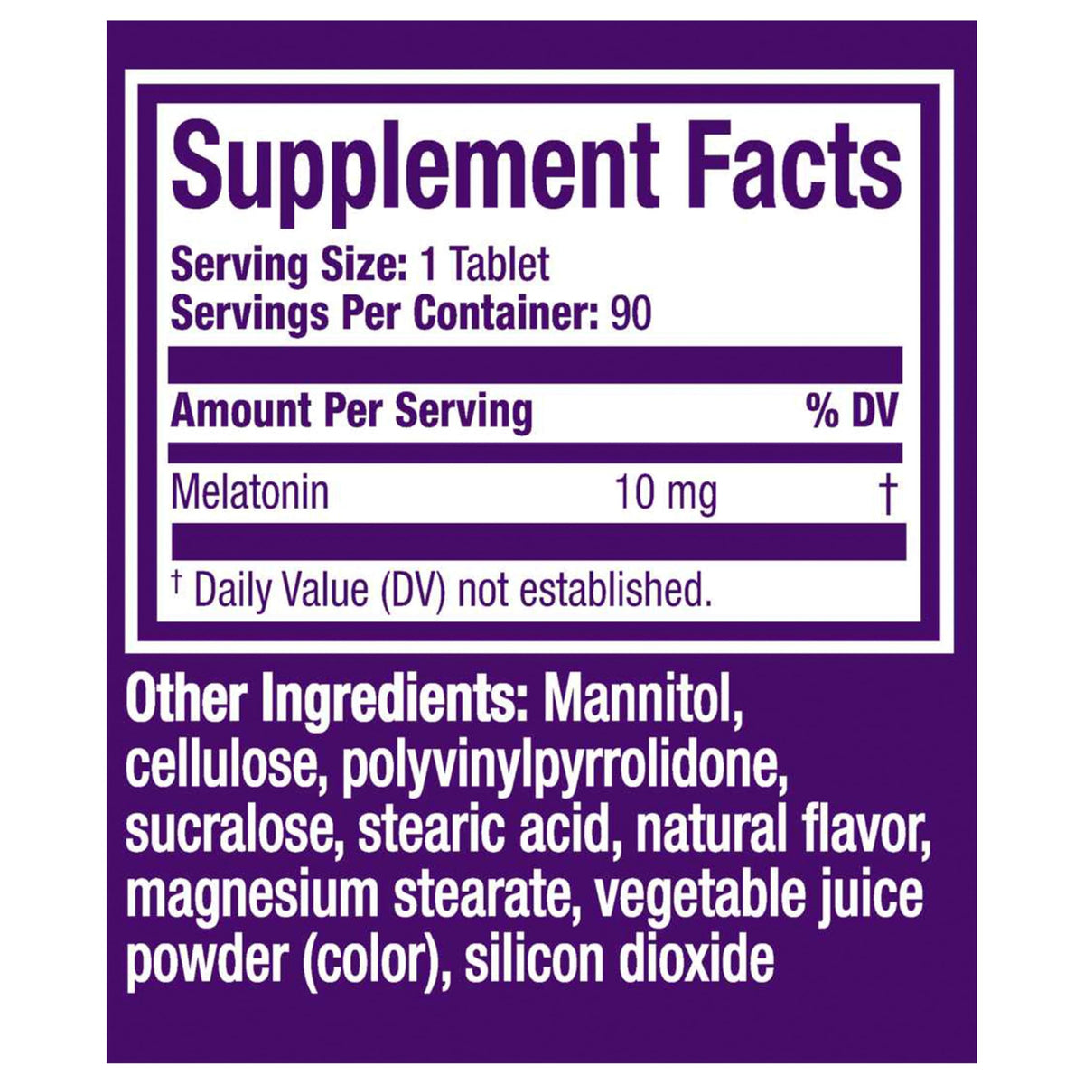 ZzzQuil Complément Alimentaire Sommeil 10mg Melatonine Fraise, vue arrière