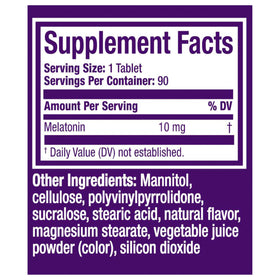 ZzzQuil Complément Alimentaire Sommeil 10mg Melatonine Fraise, vue arrière