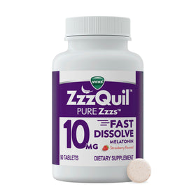 ZzzQuil Complément Alimentaire Sommeil 10mg Melatonine Fraise, vue de face