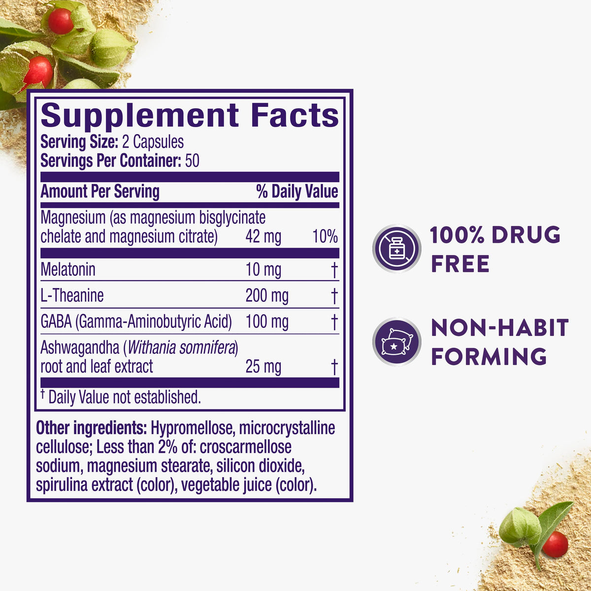 ZzzQuil Compléments Alimentaires Sommeil 10mg Mélatonine étiquette