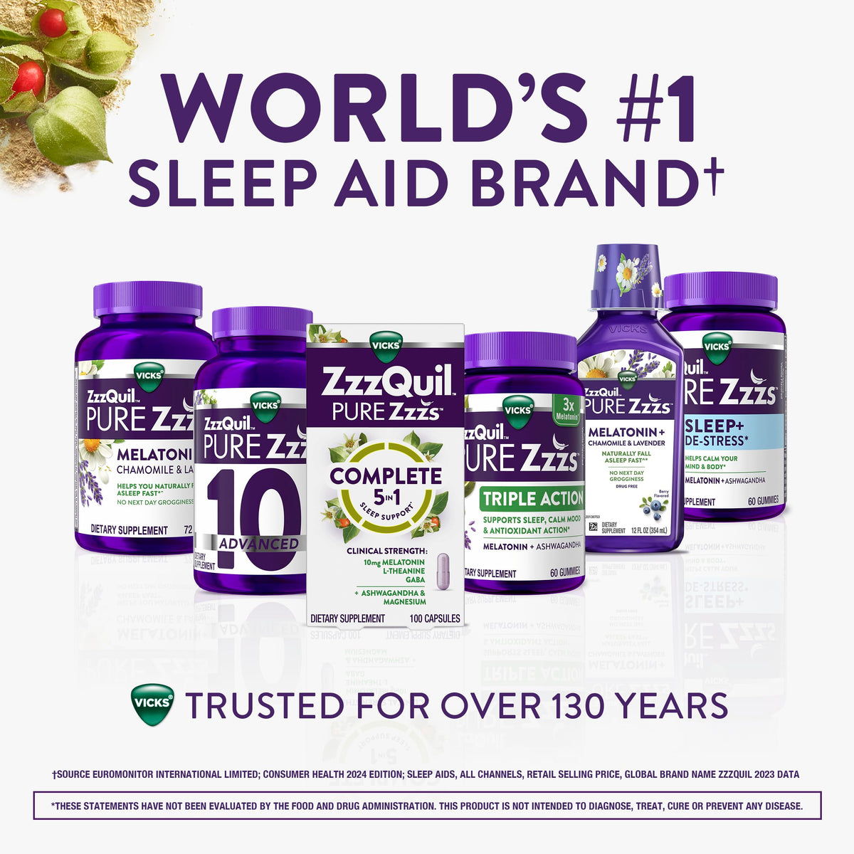 ZzzQuil Compléments Alimentaires Sommeil 10mg Mélatonine format
